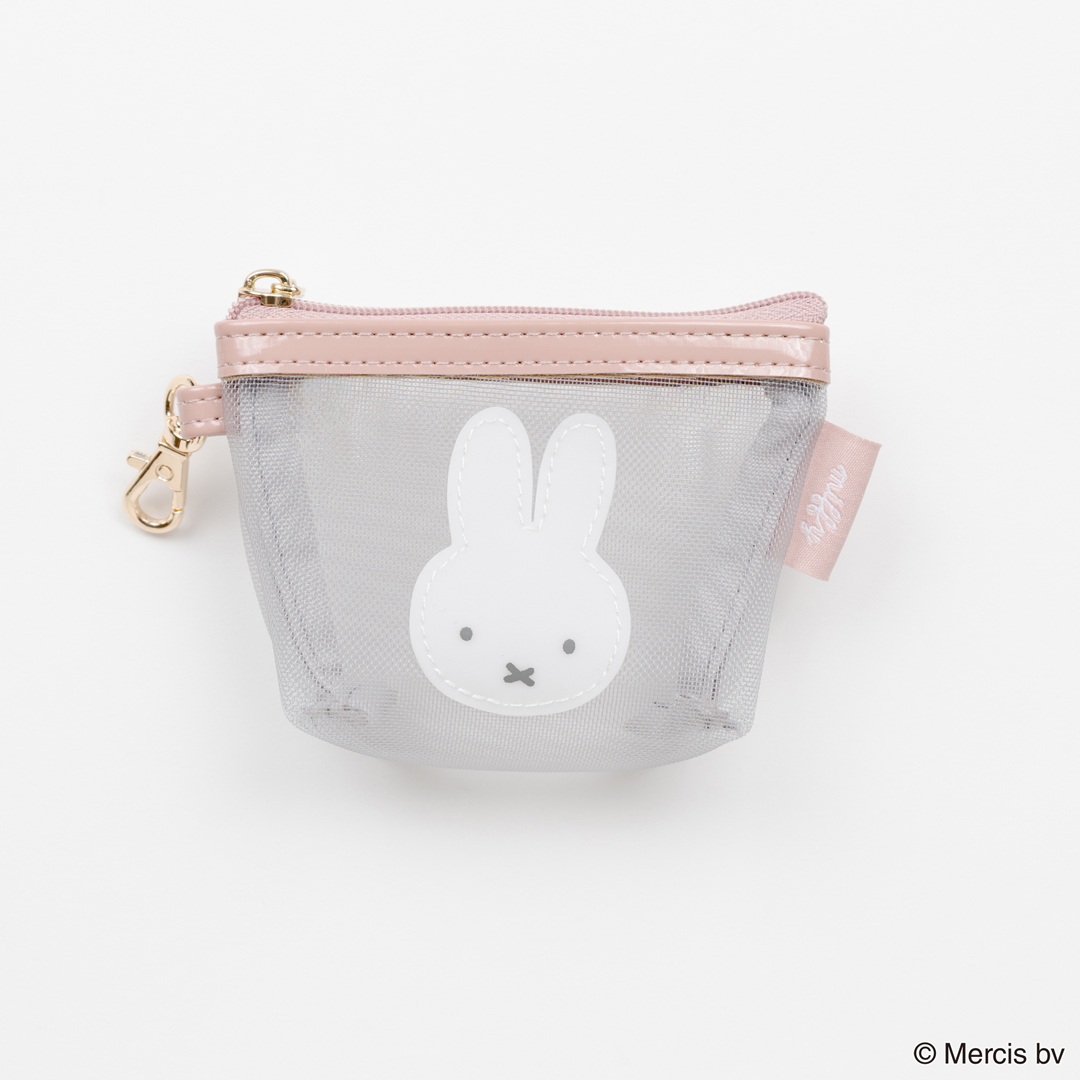 miffy  バイカラーメッシュマイクロ台形ポーチ GY